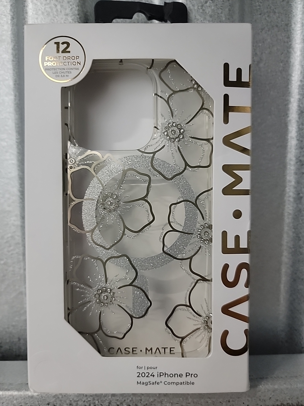 case-mate White and Black MagSafe Compatible Phone 16 Pro Case Packaging